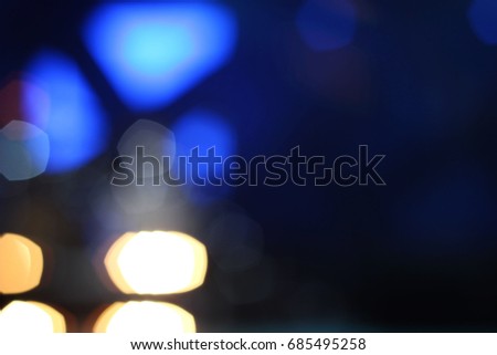 Blue texture of blurred lights