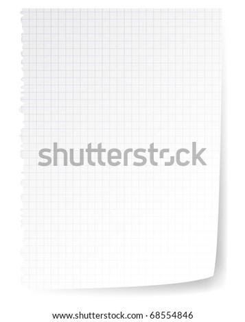 Vector realistic paper sheet