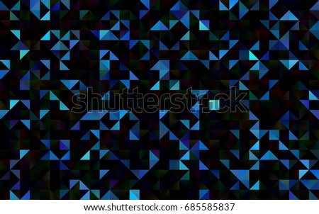 Dark BLUE vector abstract polygonal background. Creative illustration in halftone style with gradient. The elegant pattern can be used as part of a brand book.