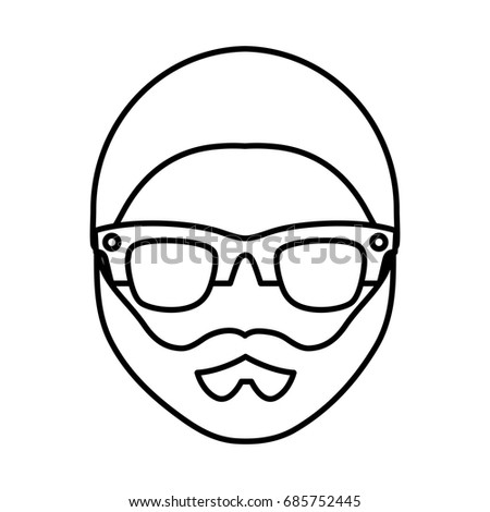 man wearing glasses icon