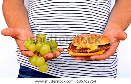 decision burger versus fruit