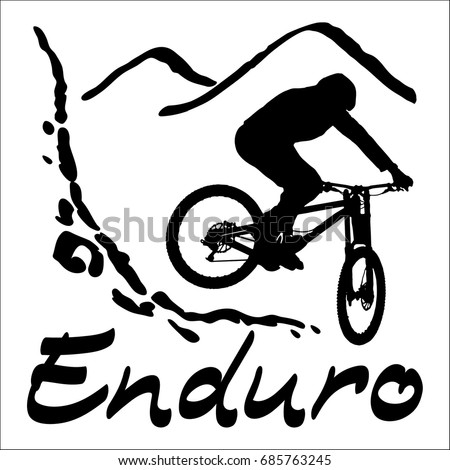 Mountain bike logo design illustration vector