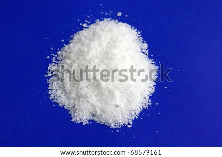 Picture of Salt on blue background