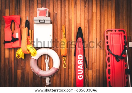 lifeguard equipment and rescue equipment for the rescue of drowning