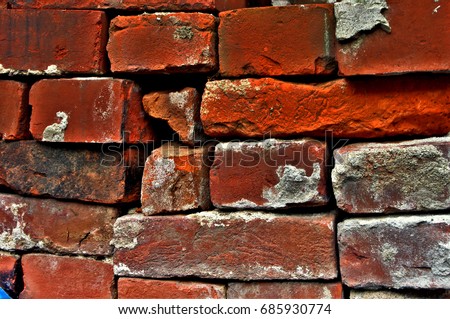 Red brick wall. Latvia, Riga.