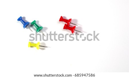     paper pin on white isolated background                 