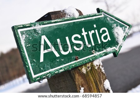 Austria road sign