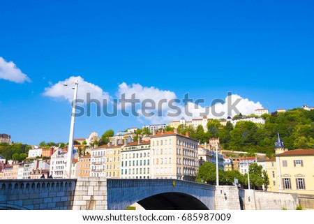 The hill La Fourviere, Lyon, France