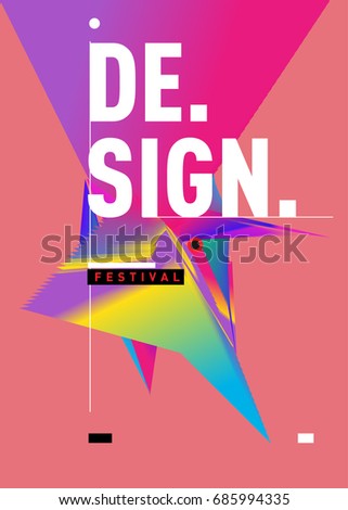 Vector of Triangle Geometric 3d forms. Abstract Modern Backgrounds for Design Festival Poster. Message Presentations or Identity Layouts. Graphic Template and ideas. 