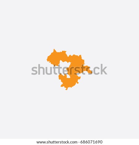 Map of Sofia Province - Bulgaria Vector Illustration Silhouette Design