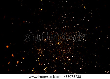 Fire flakes from cutting steel