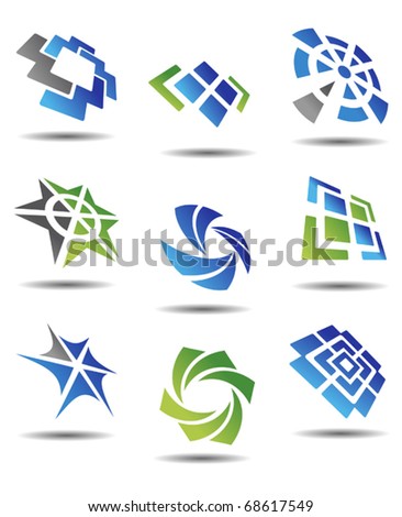 Set of different abstract symbols for design - also as emblem or template. Jpeg version also available in gallery