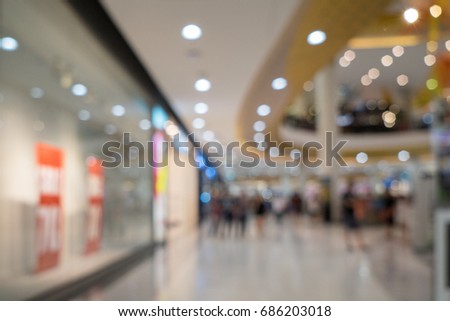 Blurry images, blurred images, shopping in department stores, price reduction, background items.