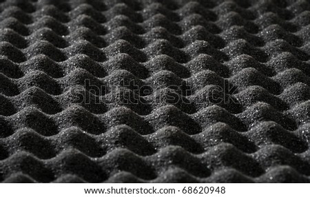 Macro photo black acoustic foam