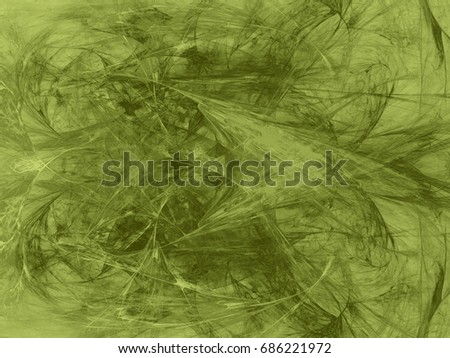 Green color toned  monochrome abstract fractal illustration. Design element for book covers, presentations layouts, title and page backgrounds.Raster clip art.