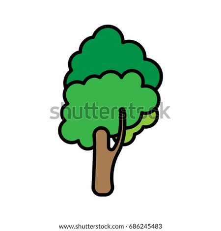 tree icon flat color