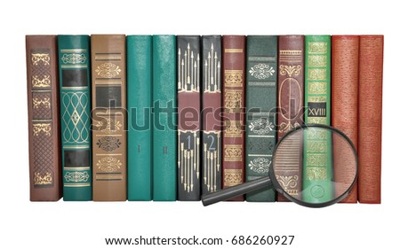 Several books isolated on white background

