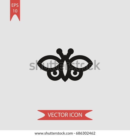 Butterfly vector icon, illustration symbol