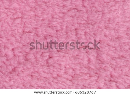 Pink double sided terry towelling fabric texture background. High resolution Royalty-Free Stock Photo #686328769