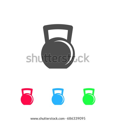 Weight icon flat. Color pictogram on white background. Vector illustration symbol and bonus icons