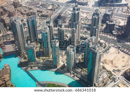 Photo Of Modern Skyscrapers In Dubai, UAE