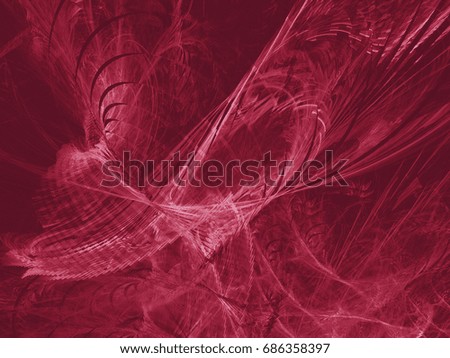 Red color toned  monochrome abstract fractal illustration. Design element for book covers, presentations layouts, title and page backgrounds.Raster clip art.
