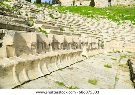 theater of Dionisous in Athens Acropolis Greece