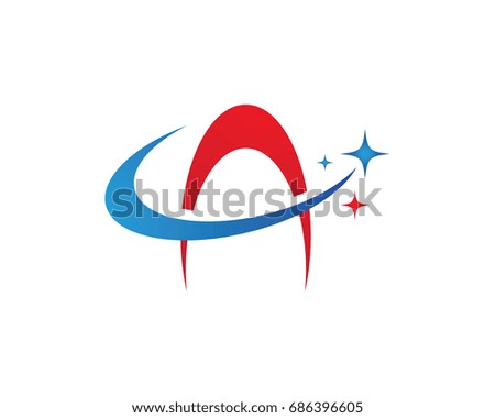 A Letter Faster Logo Template vector icon illustration design