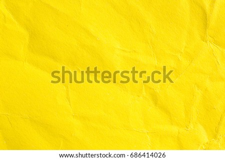 Yellow Crumpled Paper Background