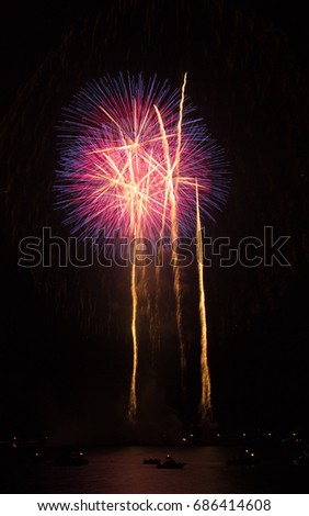 firework festival on water