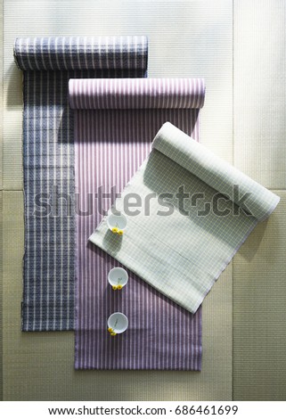 Raw material for kimono Royalty-Free Stock Photo #686461699