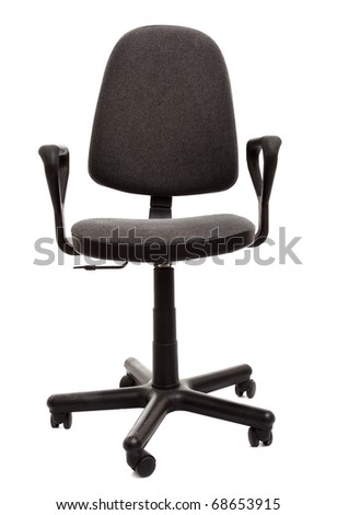 black office chair isolated on white background