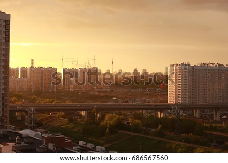 morning in the city  Royalty-Free Stock Photo #686567560