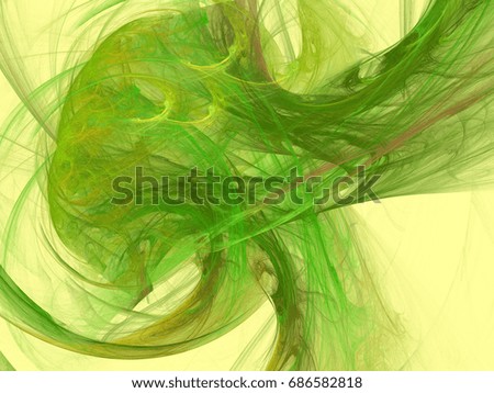 Green  toned abstract fractal illustration. Design element for book covers, presentations layouts, title and page backgrounds.Raster clip art.