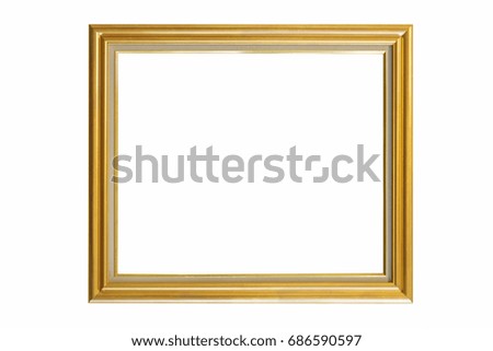 Beautiful golden picture frame vintage style.