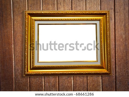 photo frame on Old wood background