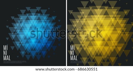 Abstract vector design background with triangles