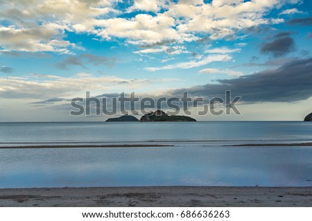 sea ocean blue sky cloud