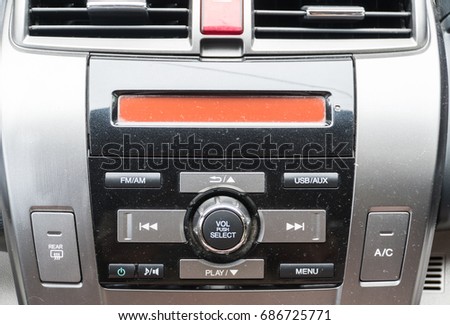 Radio control in the car.