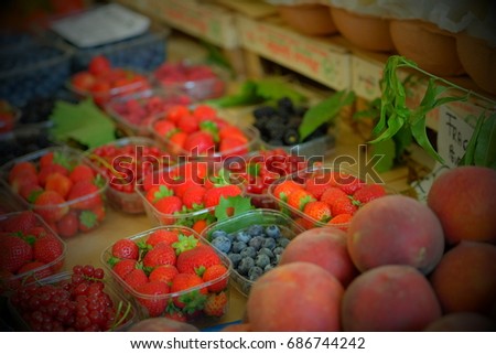 the picture of Italian seasonal food market