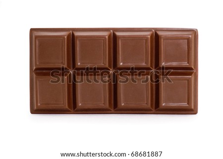 chocolate bar isolated on white background Royalty-Free Stock Photo #68681887