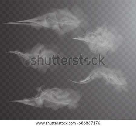 Aerosol water spray, cosmetic vial pulverizer white smoke design, drops, dust and dots cloud, atomizer mist. Fog vector effect, 3d illustration. Insecticide particles. Boiling kettle steam transparent