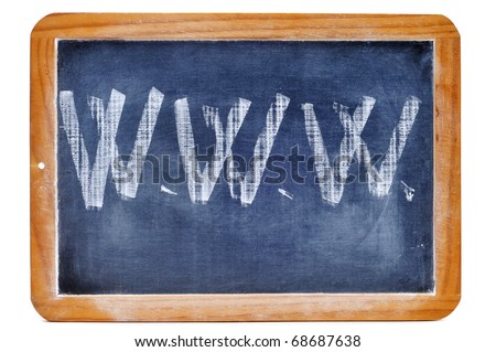 www written with chalk in a blackboard
