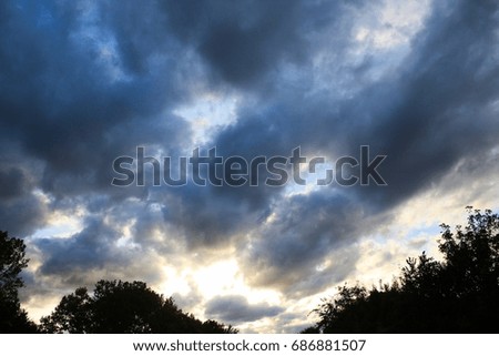 clouds in the sky during the sunset in France