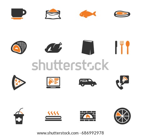 Restaurant vector icons for user interface design