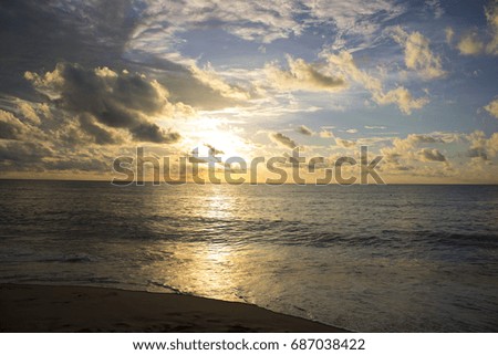 Beautiful sunset at singkawang beach, Beach of Indonesia | Asian Beach