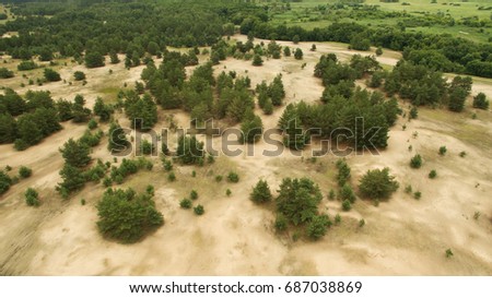 Beautiful landscape shooting from a height