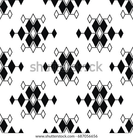 Aztec seamless pattern in simple style for textile, print and creative design. Vector illustration