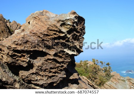 Landscapes of Galicia, The petrified forest of San Andrés de Teixido, natural paradise, unique rock formations, capricious forms of stones, telluric place, 