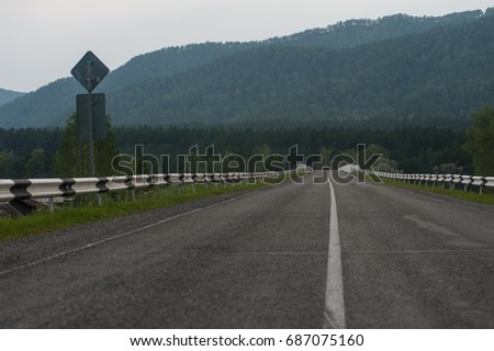Beauty road M52 called Chuiskiy trakt in Altay, Siberia, Russia.